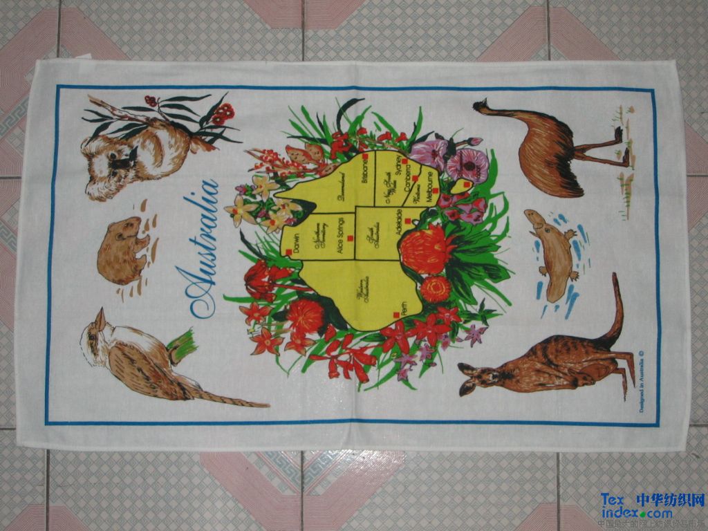 印花茶巾 規(guī)格各種 用途桌布 成份全棉、滌棉