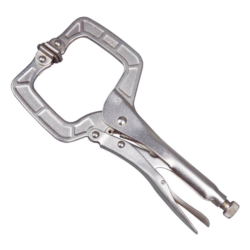 Locking C-Clamp, With Swivel Pads