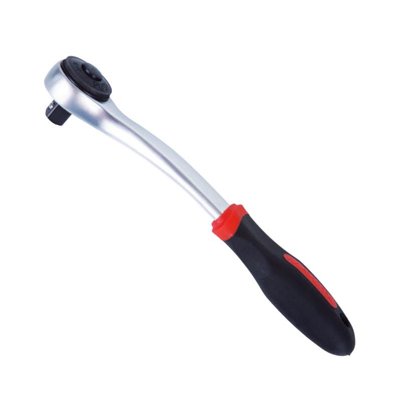 Ratchet Wrench with Quick Release, Curved Handle, 72 Teeth