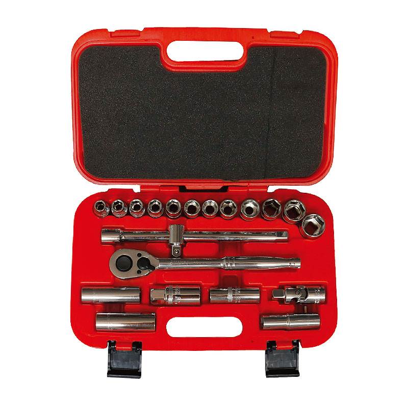 21件12.5mm系列公制套筒塑盒組套